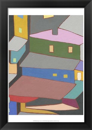 Framed Rooftops in Color IV Print