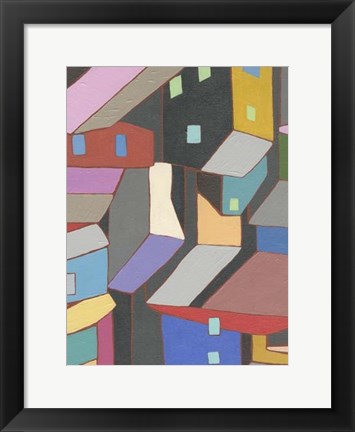 Framed Rooftops in Color V Print