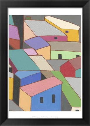 Framed Rooftops in Color VII Print