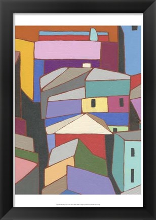 Framed Rooftops in Color IX Print