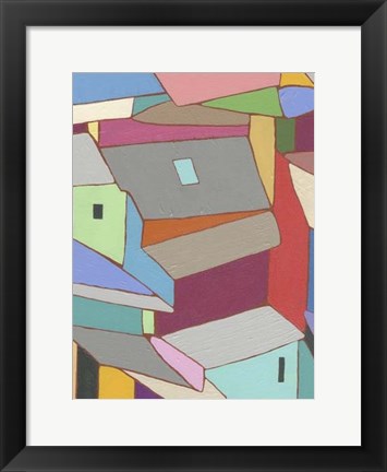 Framed Rooftops in Color XI Print