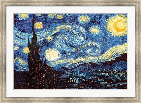 Framed Starry Night, June 1889 Print