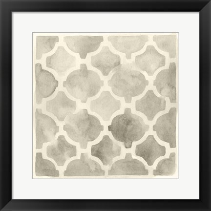 Framed Neutral Impressions III Print