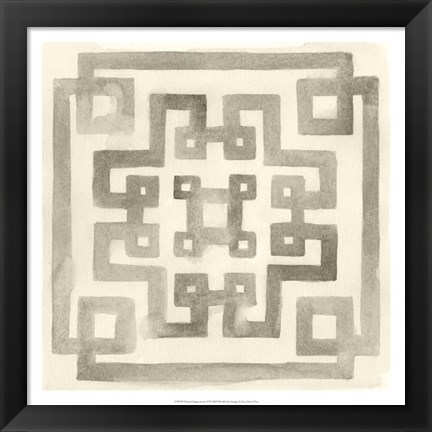 Framed Neutral Impressions VI Print