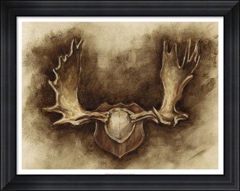 Framed Rustic Antler Mount II Print