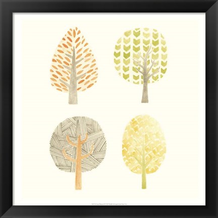 Framed Forest Patterns II Print