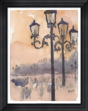 Framed Venice Watercolors I Print