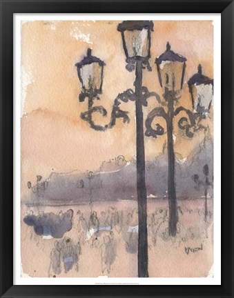 Framed Venice Watercolors I Print