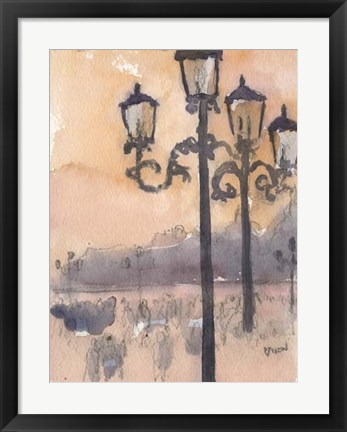 Framed Venice Watercolors I Print