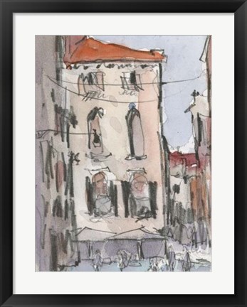 Framed Venice Watercolors III Print