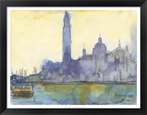 Framed Venice Watercolors VI Print