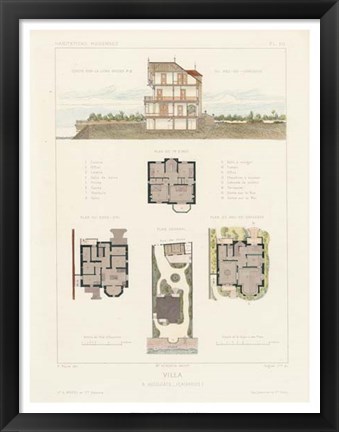 Framed Habitations Modernes V Print