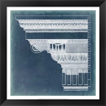 Framed Capital Blueprint I Print