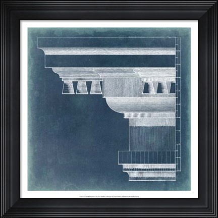 Framed Capital Blueprint V Print