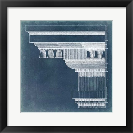 Framed Capital Blueprint V Print