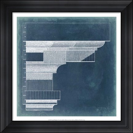 Framed Capital Blueprint VI Print