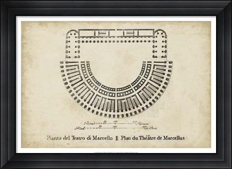 Framed Plan for the Theatre of Marcellus Print