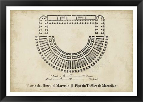 Framed Plan for the Theatre of Marcellus Print