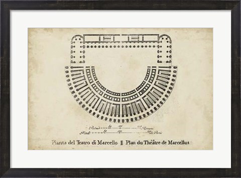 Framed Plan for the Theatre of Marcellus Print