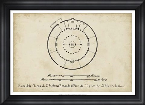 Framed Plan for St. Stephen&#39;s Rotunda Print