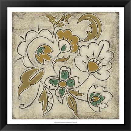 Framed Earthenware Floral III Print