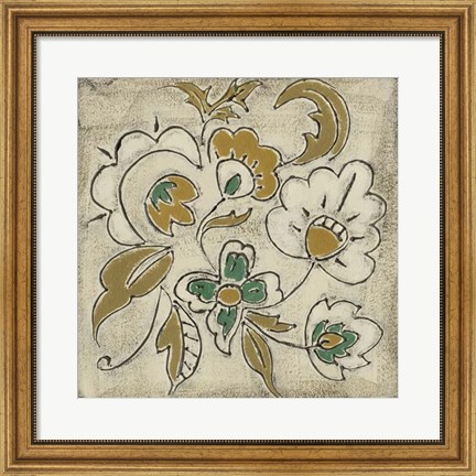 Framed Earthenware Floral III Print
