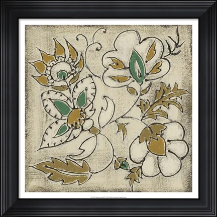 Framed Earthenware Floral IV Print