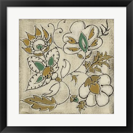 Framed Earthenware Floral IV Print