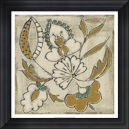 Framed Earthenware Floral V Print