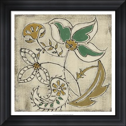 Framed Earthenware Floral VI Print