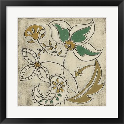 Framed Earthenware Floral VI Print