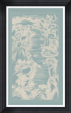 Framed Chinese Bird&#39;s-eye View in Spa I Print