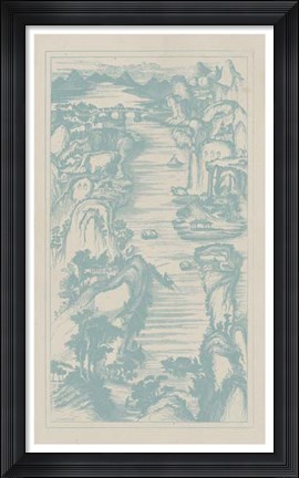 Framed Chinese Bird&#39;s-eye View in Spa II Print