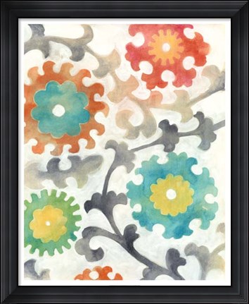 Framed Batik Suzani I Print