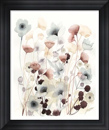 Framed Bespoken Blossoms I Print