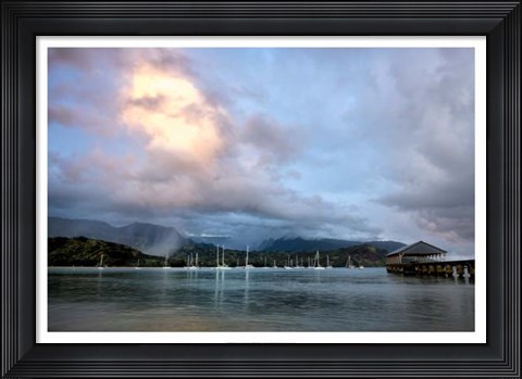 Framed Rains at Hanalei Print