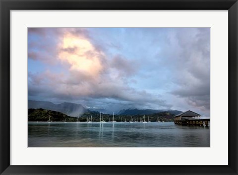 Framed Rains at Hanalei Print