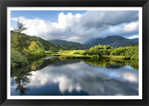 Framed Cloud Reflections I Print