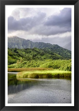 Framed Coastal Marsh Triptych II Print