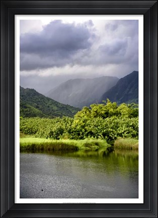 Framed Coastal Marsh Triptych III Print
