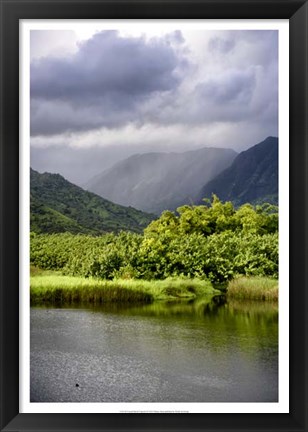 Framed Coastal Marsh Triptych III Print