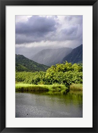 Framed Coastal Marsh Triptych III Print