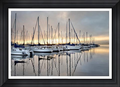 Framed Gold &amp; Blue Print