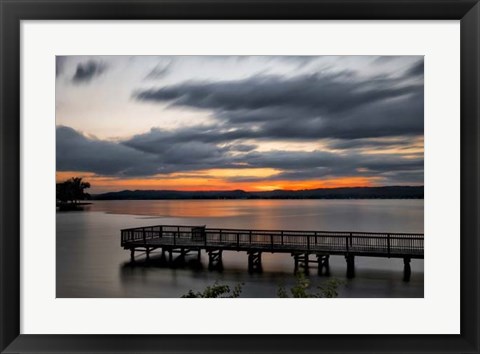 Framed Lake Sunset Print