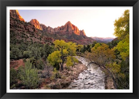 Framed Sunset on the Watchman I Print