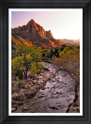 Framed Sunset on the Watchman II Print