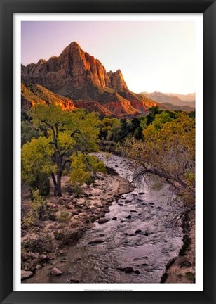 Framed Sunset on the Watchman II Print