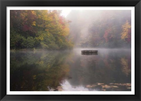 Framed Mist on the Lake Print