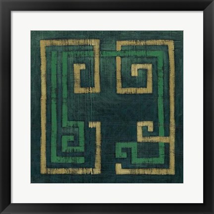 Framed Emerald Diversion II Print