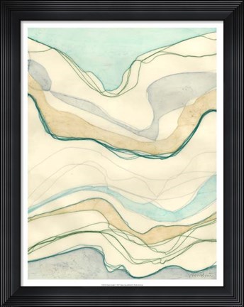 Framed Ocean Cascade I Print